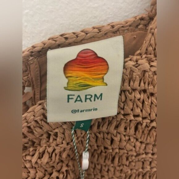 FARM Rio Textured Tan Midi Dress - Picture 6 of 7